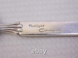 54 Pcs MCM Vtg Oneida Community Plate Twilight Silver Plate Flatware Set In Box