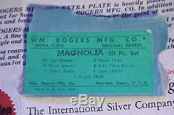 54 Piece Wm Rogers Inspiration-magnolia Extra Plate Flatware Set Service For 8