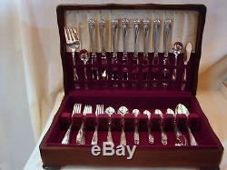 55pc Set Daffodil, 1847 Rogers Bros. Silver withChest, 1950, Excellent Condition