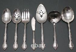 (57 Pieces) Oneida Community Flatware Set AFFECTION, Silverplate Silverware Lot