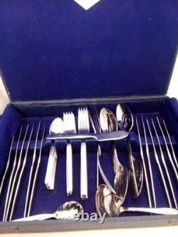 58 Pc Silverware Set Of 12 VTG neida, Old Company Stainless USA-Case FreeShip