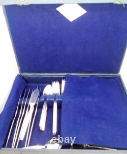 58 Pc Silverware Set Of 12 VTG neida, Old Company Stainless USA-Case FreeShip