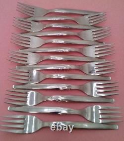 58 Pc Silverware Set Of 12 VTG neida, Old Company Stainless USA-Case FreeShip