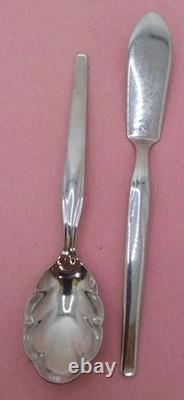 58 Pc Silverware Set Of 12 VTG neida, Old Company Stainless USA-Case FreeShip