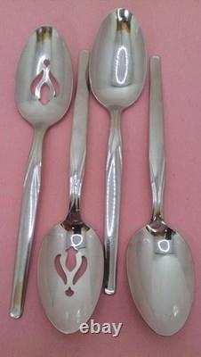 58 Pc Silverware Set Of 12 VTG neida, Old Company Stainless USA-Case FreeShip