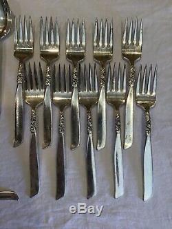 59 Pc Set Oneida Community South Seas Silverplate Knives Forks Spoons Sugars