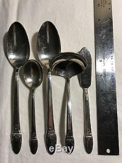 59-Piece SET of Silverplate Flatware 1847 Rogers Bros. First Love Pattern