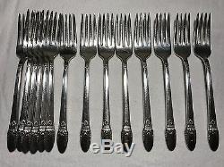 59-Piece SET of Silverplate Flatware 1847 Rogers Bros. First Love Pattern