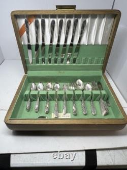 60 Pcs Silverplated Oneida Community Tudor Plate Flatware BRIDAL WREATH