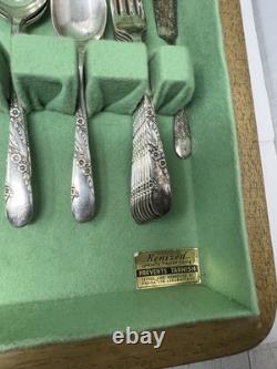 60 Pcs Silverplated Oneida Community Tudor Plate Flatware BRIDAL WREATH