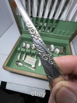 60 Pcs Silverplated Oneida Community Tudor Plate Flatware BRIDAL WREATH