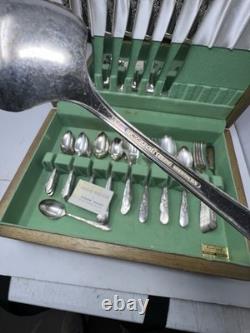 60 Pcs Silverplated Oneida Community Tudor Plate Flatware BRIDAL WREATH