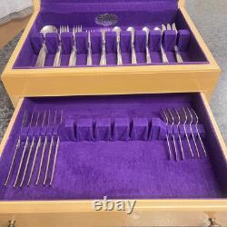 60 Pieces Vtg Oneida Community South Seas Silver plate Flatware Set Serves 7