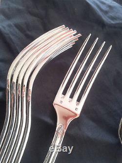 60 pieces set for 12 people table pastry French Silverplated 12 knives MINT