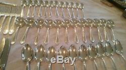 61 pc Reed & Barton Old London Silver Plate Flatware Set Forks Knives Spoons lot