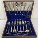 63 Pieces Oneida Wm Rogers Silverplate Harmony 1938 Set In Wooden Box
