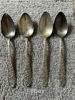 64 Pcs. Set Narcissus Pattern National Silver Co. Silver Plate Flatware W Case