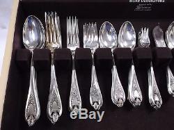 64 Pieces 1847 Rogers Bros Old Colony Pattern Flatware Set Nice
