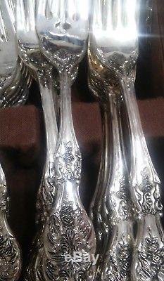 64 pc F. B. Rogers silverware set, FRENCH ROSE Silverplated Mixed Lot with case