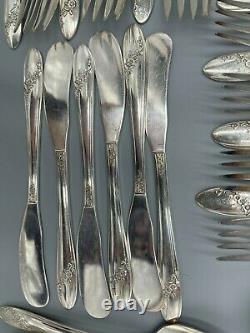 67 Oneida Community 1946 Queen Bess II Tudor Plate Flatware Silverplate Lot Vtg