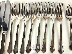 67 Piece 1857 Silverplate ASCo Flatware Set With Serving Pieces