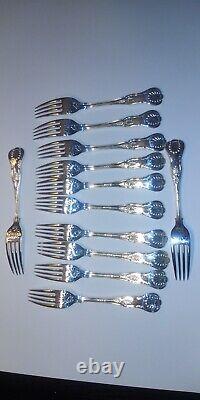 67pc. Antique Edwardian Silver Plate Silverware Set with Box, Certificate & More
