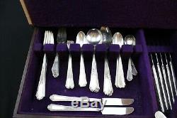 69 pc SET Rogers Bros Brother Ancestral Pattern SILVER PLATED FLATWARE RARE PCS