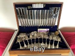 71 Piece Canteen Of Silver Plated Cutlery In A Fitted Case (settings For 8)
