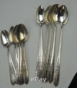 72 PC ROYAL ROSE Nobility Plate Silverplate Flatware Set With Case