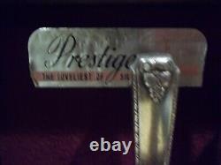 73 Pc. Set BORDEAUX Pattern Silverplate Flatware By Prestige Silver Plate Oneida