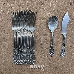 73 pc REED AND BARTON FESTIVITY 1945 SILVERPLATE TIGER LILY FLATWARE