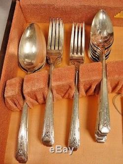 73 pc SET Oneida Community silverplate flatware MILADY 1940 spoon knife fork