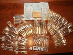 74 Pc SEALED in SLEEVES Nobility Plate REVERIE Silverplate Flatware Set MINT