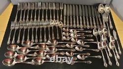 74 Pcs. Gorham 1947 New Elegance Silverplate Flatware