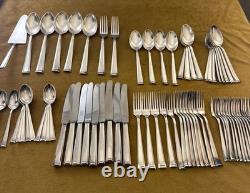 (74) Pieces Bruckmann 90 Silverplate Flatware Nicht Swabia