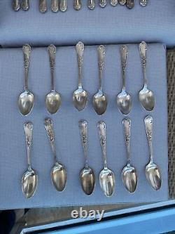 75 Pcs Rococo French Silver Plated Cutlery Set Napoleon J B 60 1880