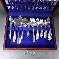 79 Pc Wm Rogers MFG Co Extra Plated Silverplate Flatware 61st Anniversary