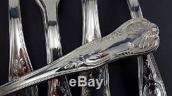 800 ARG Italy KINGS Service for 11, 46 Pieces Silverplate Flatware Set