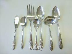 80 Pc Holmes & Edwards IS ROMANCE Daffodil 1952 SilverPlate Flatware Set for 12+