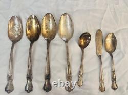 80 Pc. Old Company Silver Plate Rose Flatware 10 Full Place Settings Plus Extras