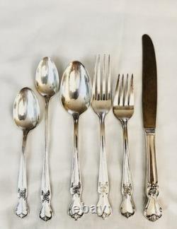 80 Pc. Old Company Silver Plate Rose Flatware 10 Full Place Settings Plus Extras