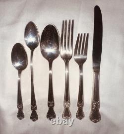 80 Pc. Old Company Silver Plate Rose Flatware 10 Full Place Settings Plus Extras