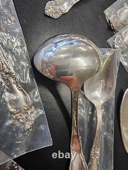 80 Pc Reed&Barton Festivity TIGER LILY Silver Plate Set of 12