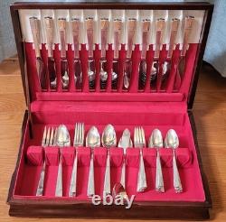 80 Pc Silverplate CAPRICE Service for 12 Oneida Nobility Plate Flatware Set Case