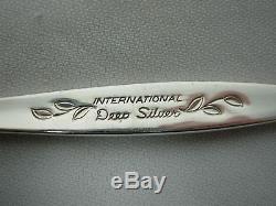 80 Pcs International Deep Silver Silverplate Flatware Set Laurel Mist