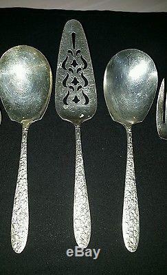 81 Piece National Silver Company Narcissus Pattern Silver Plate Flatware Set