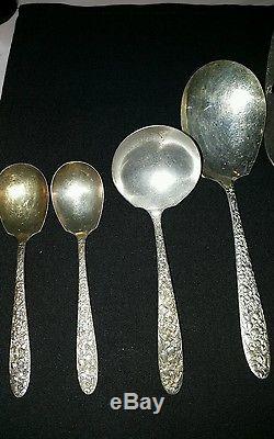 81 Piece National Silver Company Narcissus Pattern Silver Plate Flatware Set