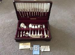83 piece Oneida Community White Orchid silverplate Flatware 12 place setting