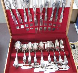 86 pc set SILVERPLATE 1847 Rogers Bros. OLD COLONY 1911 Large with Box FLATWARE