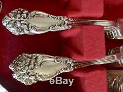 87 Pc REED & BARTON FESTIVITY TIGER LILY SILVER PLATE FLATWARE SET for 12